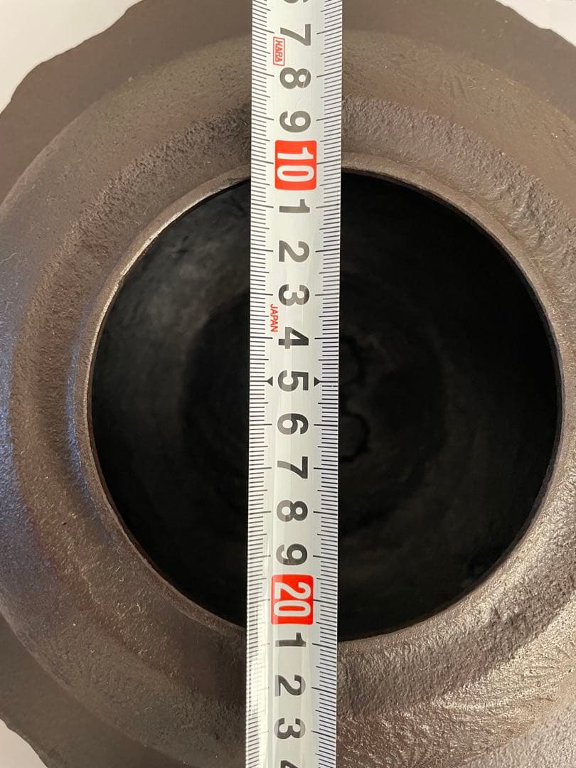 透木釜　老松地紋　釜師　菊地政光