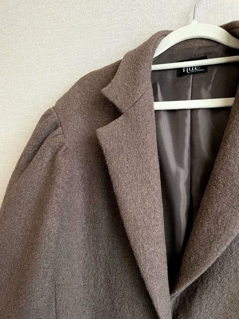 新品未使用hue DAY TO EVENING ブラウン ウール コート