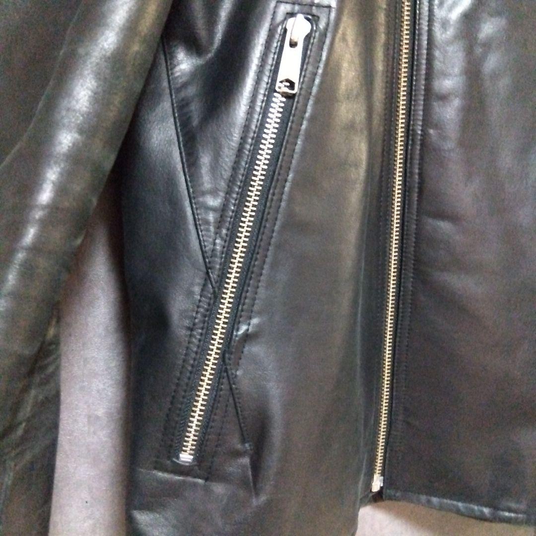 エディフィス 革ジャン 牛革 カウレザー シングルライダース 黒 ブラック