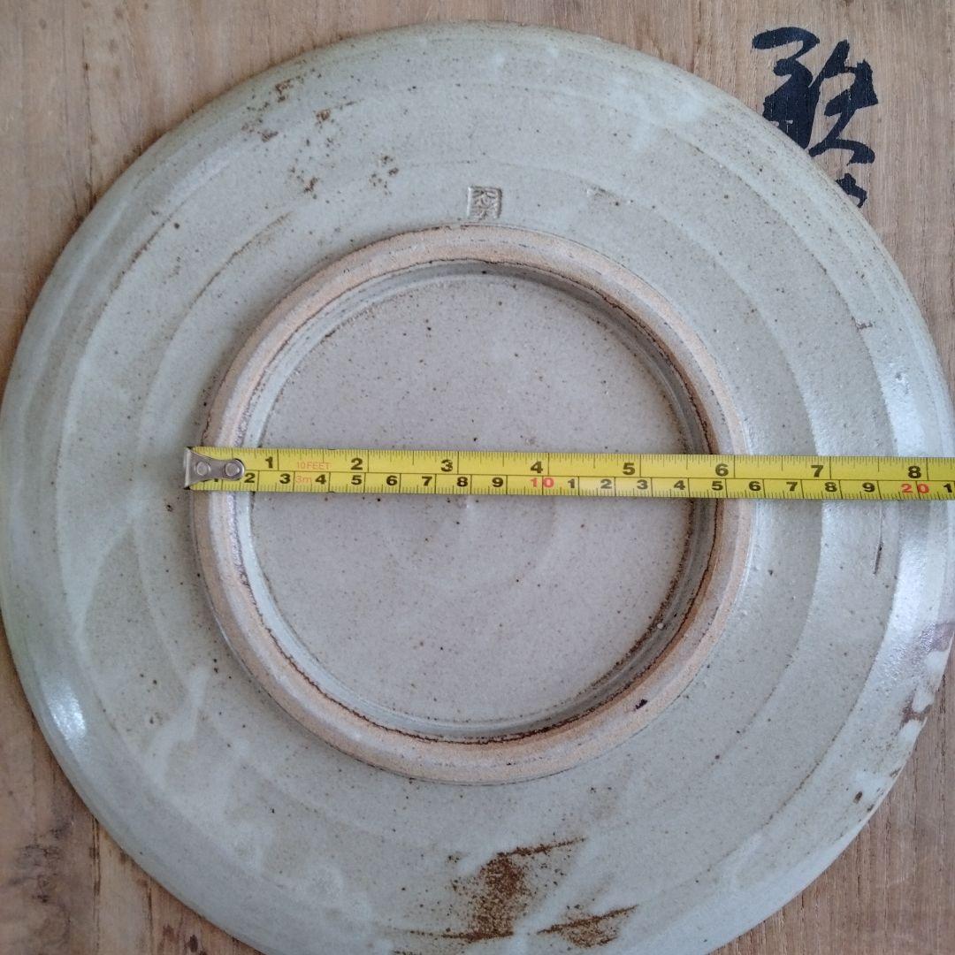 旧蔵中国、東洋骨董陶芸【鉄絵盛皿大心苑】大型鉄絵お皿在銘あり共箱付き保存状態良好
