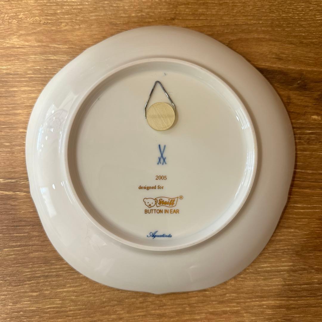 テディベアマイセン シュタイフベアとお皿　箱付き