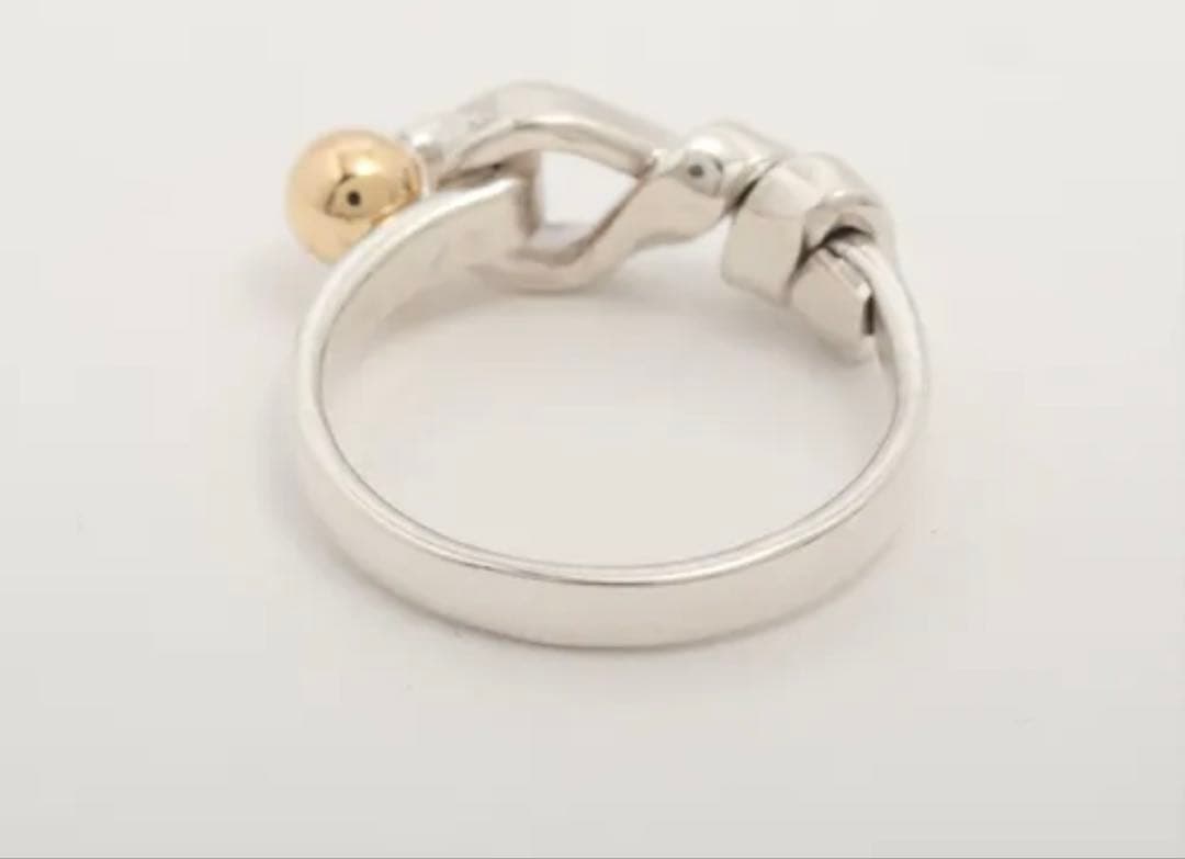 TIFFANY&Co. フック&アイ　ラブノット　リング　#8 コンビ