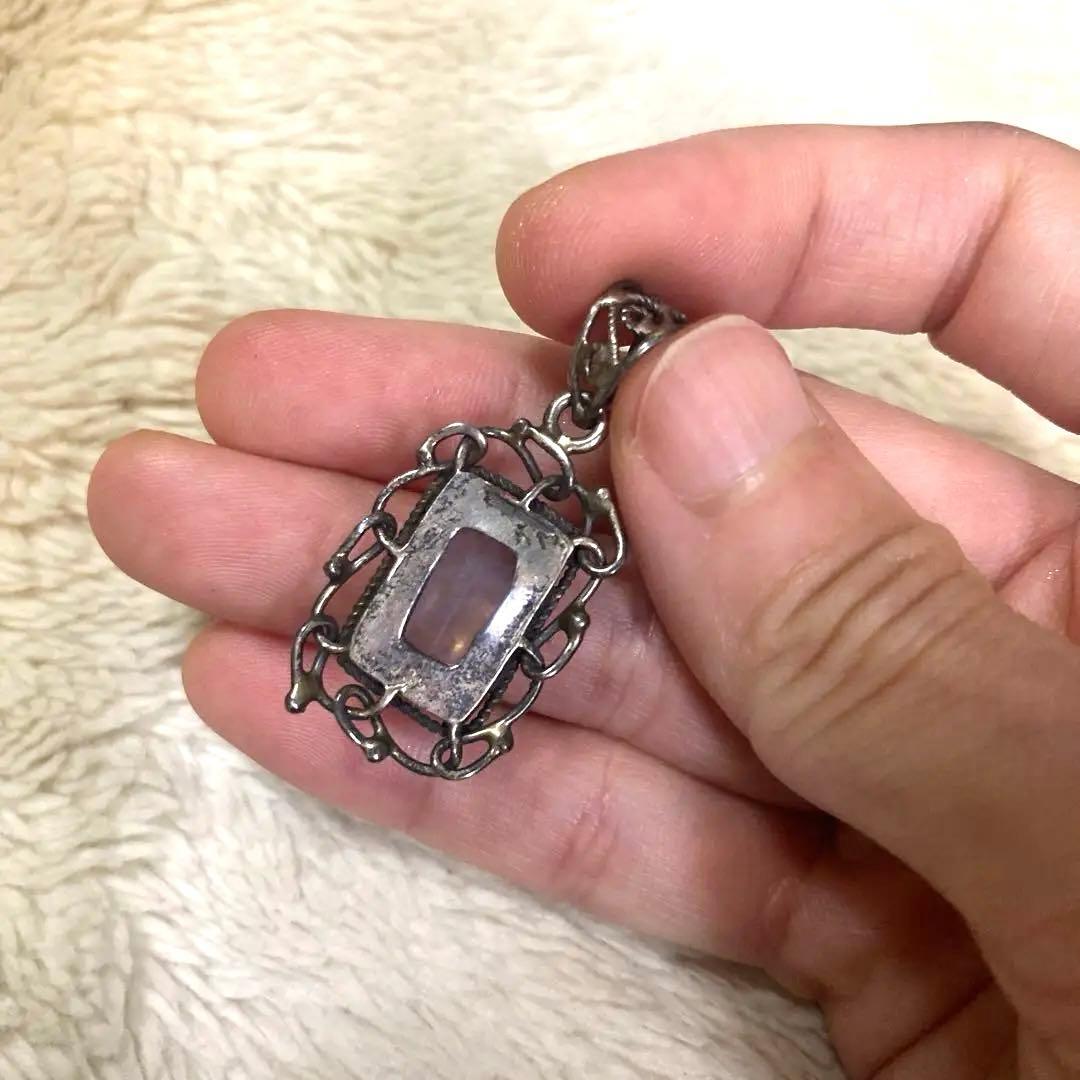 レインボームーンストーン ペンダントトップ　シルバー925