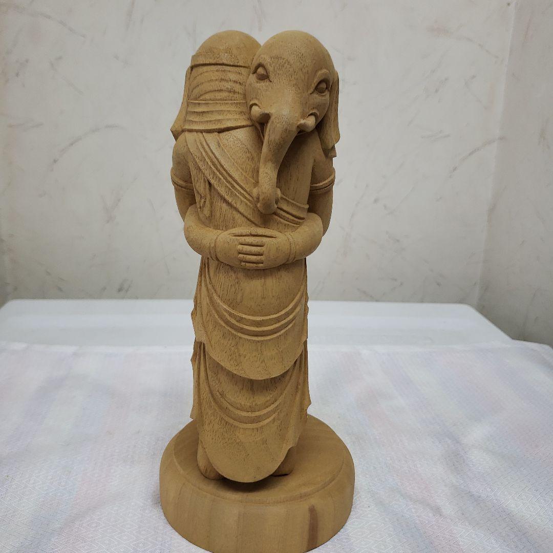 Ｂフライデー蔵出し特価希少愛の仏像香木 歓喜天6寸立大聖歓喜天象鼻天、ガネーシャ