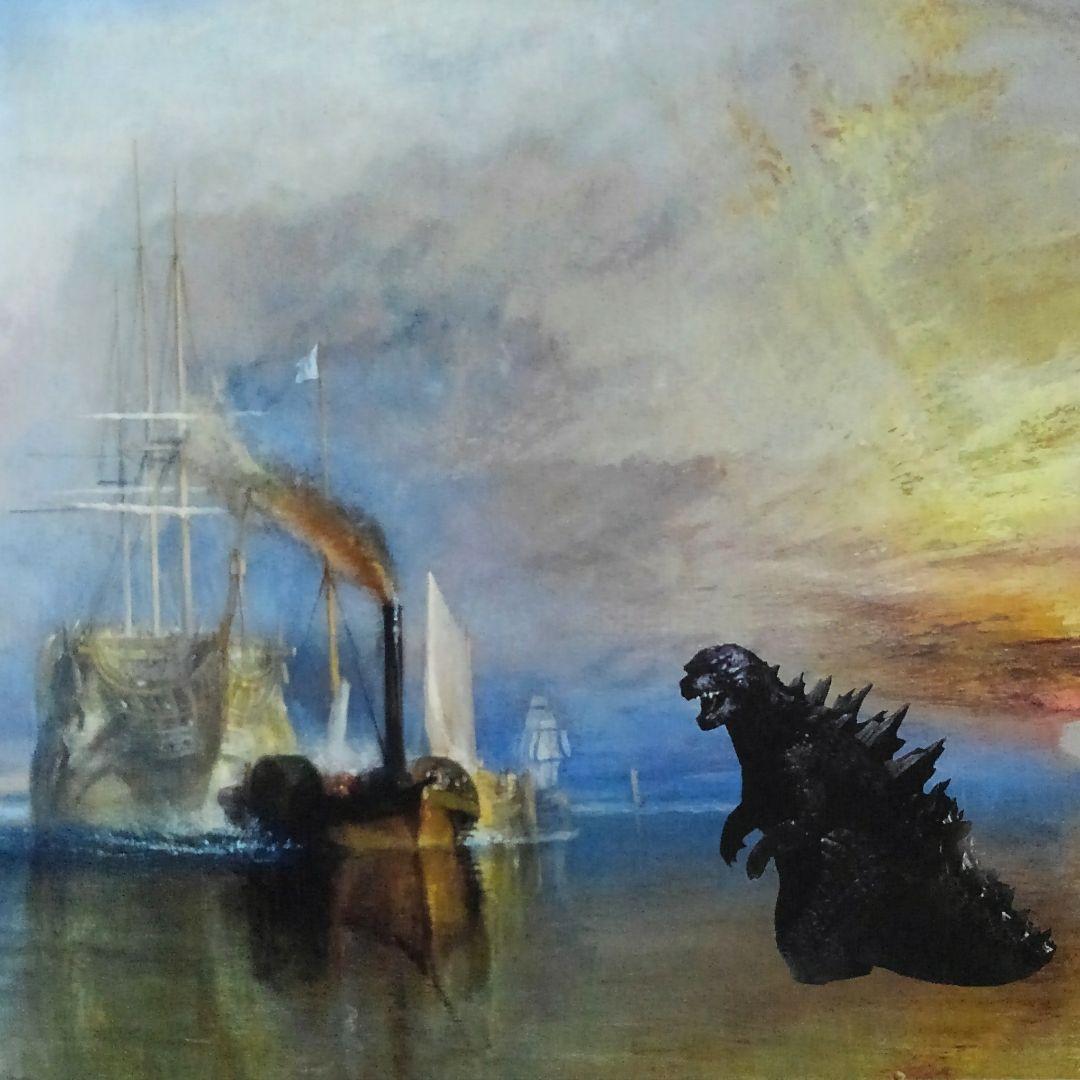 DEATH NYC ゴジラ【戦艦テメレール号】☆アートポスター☆　極美品／未使用