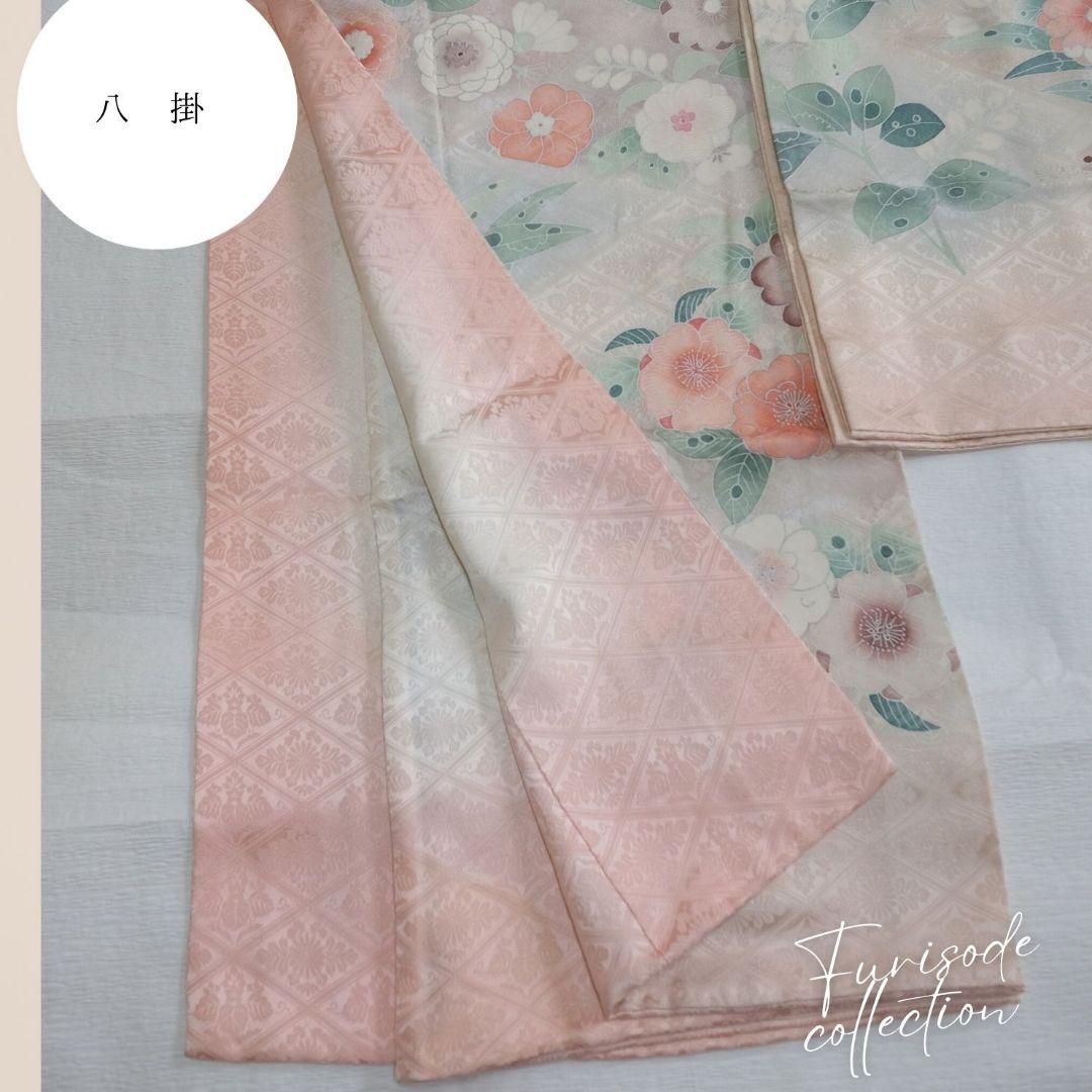 振袖フルセット　ニュアンスピンク　シャビーコーデ　成人式　卒業式