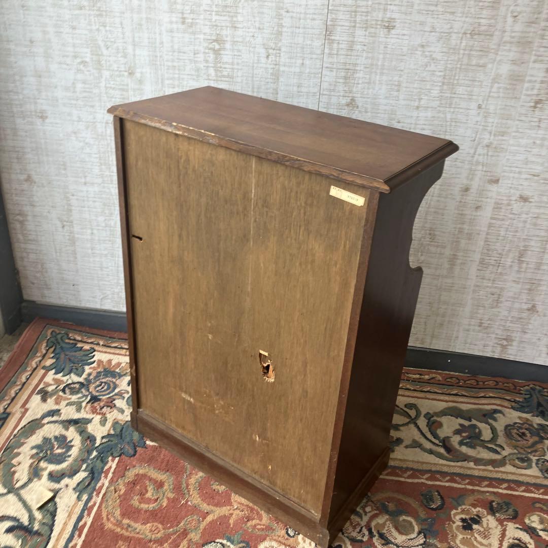 昭和レトロ 木製コンソールテーブル コールキャビネット 電話台 花台チェスト