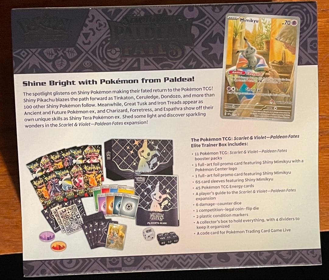 ETB ポケモンセンター限定　ミミッキュ　PALDEAN FATES 未開封