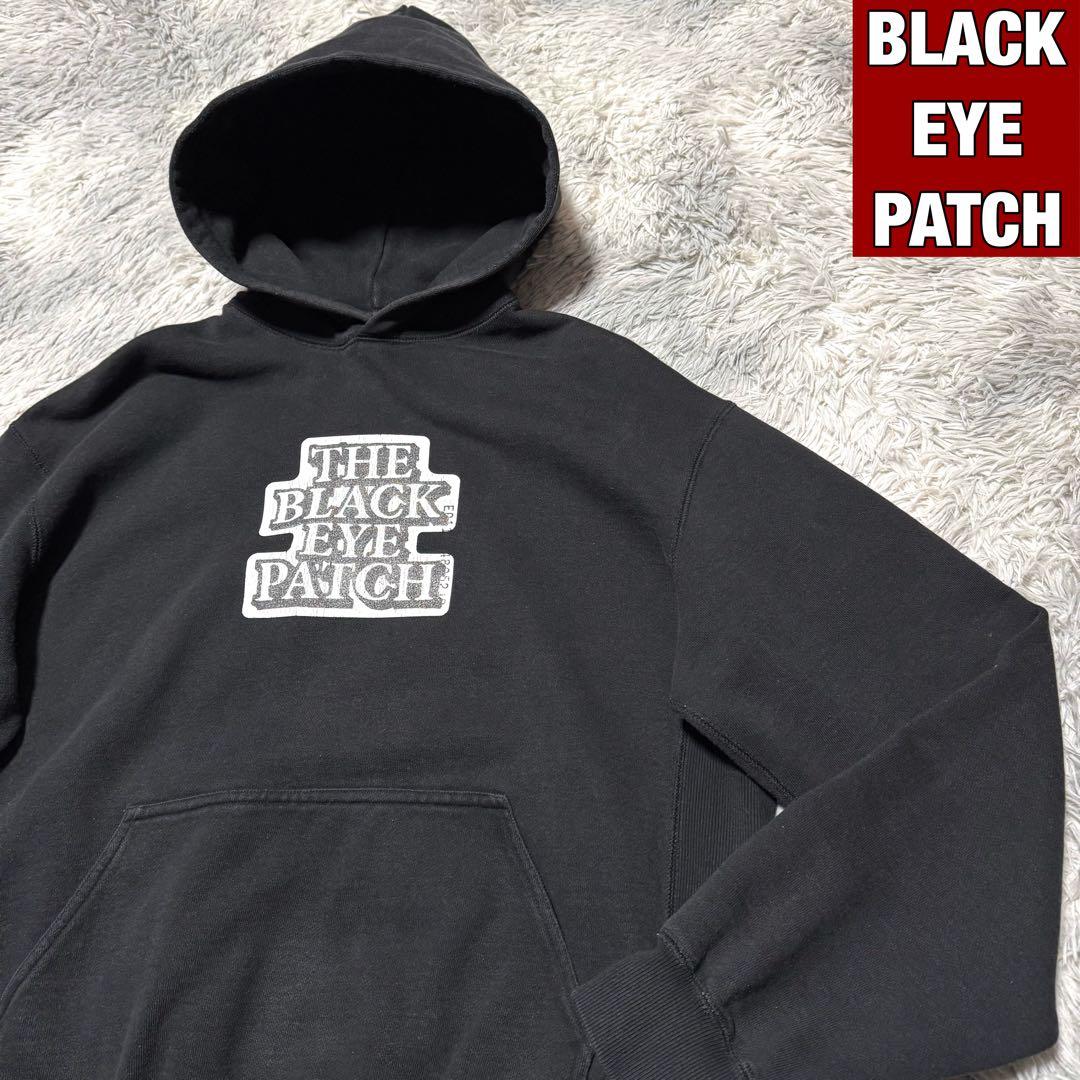 ブラックアイパッチ パーカー ビッグプリント センターOGロゴ Lサイズ