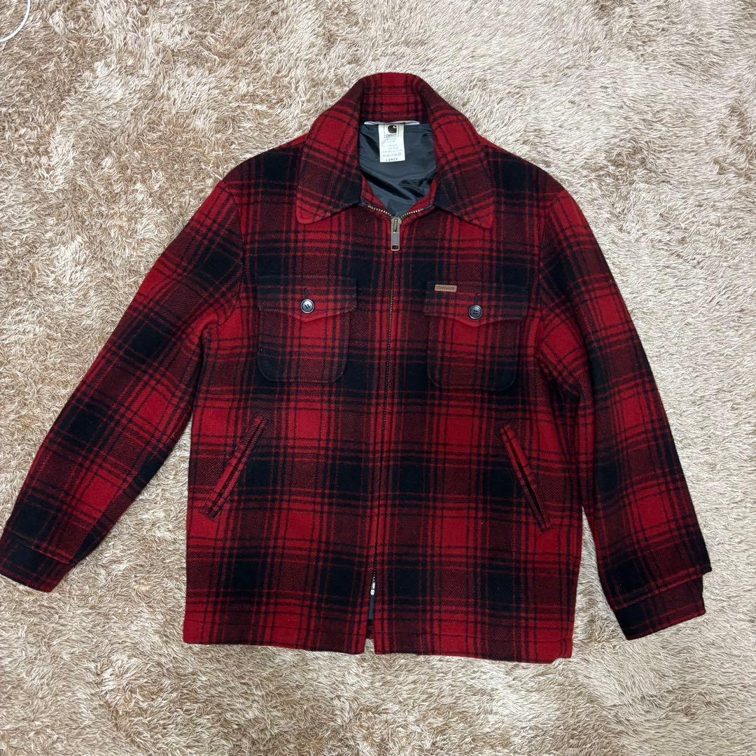 希少　1889年　Carhartt フランネルチェックジャケット Lサイズ