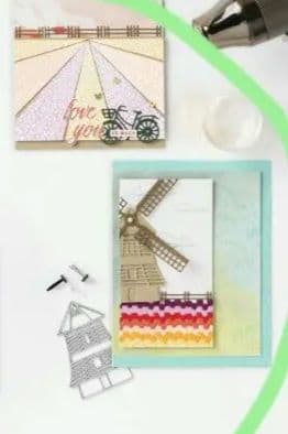 再値下げ！１点限り！未使用　風車スタンプ＆ダイセット　スタンピンアップ