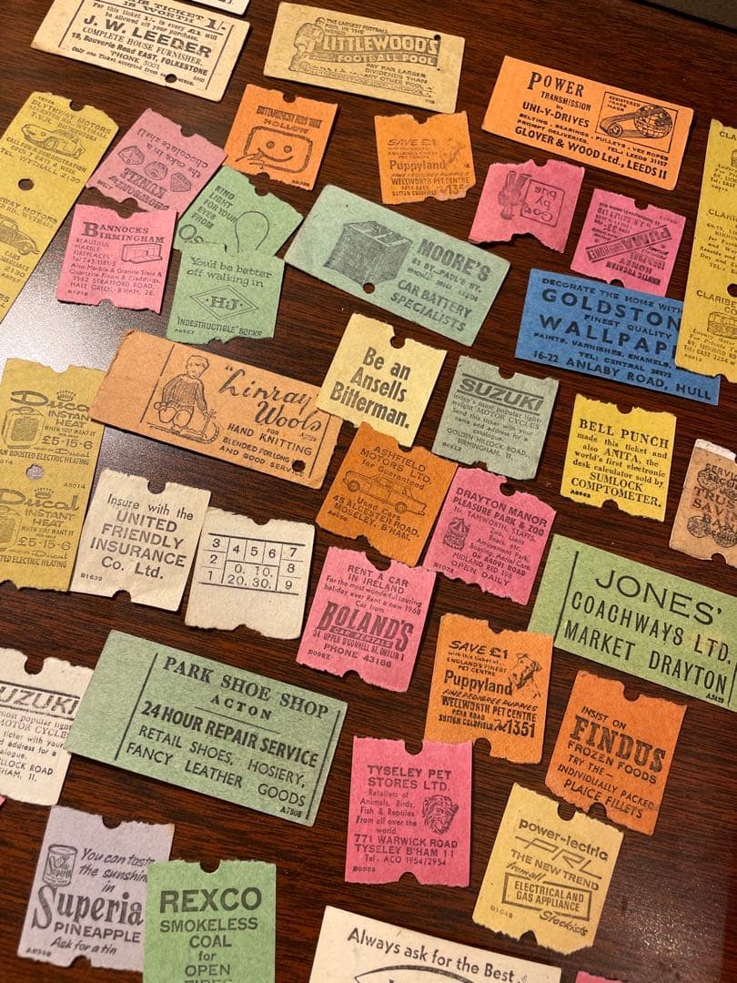 イギリスバスチケット　可愛い裏広告100枚以上✖️ 4