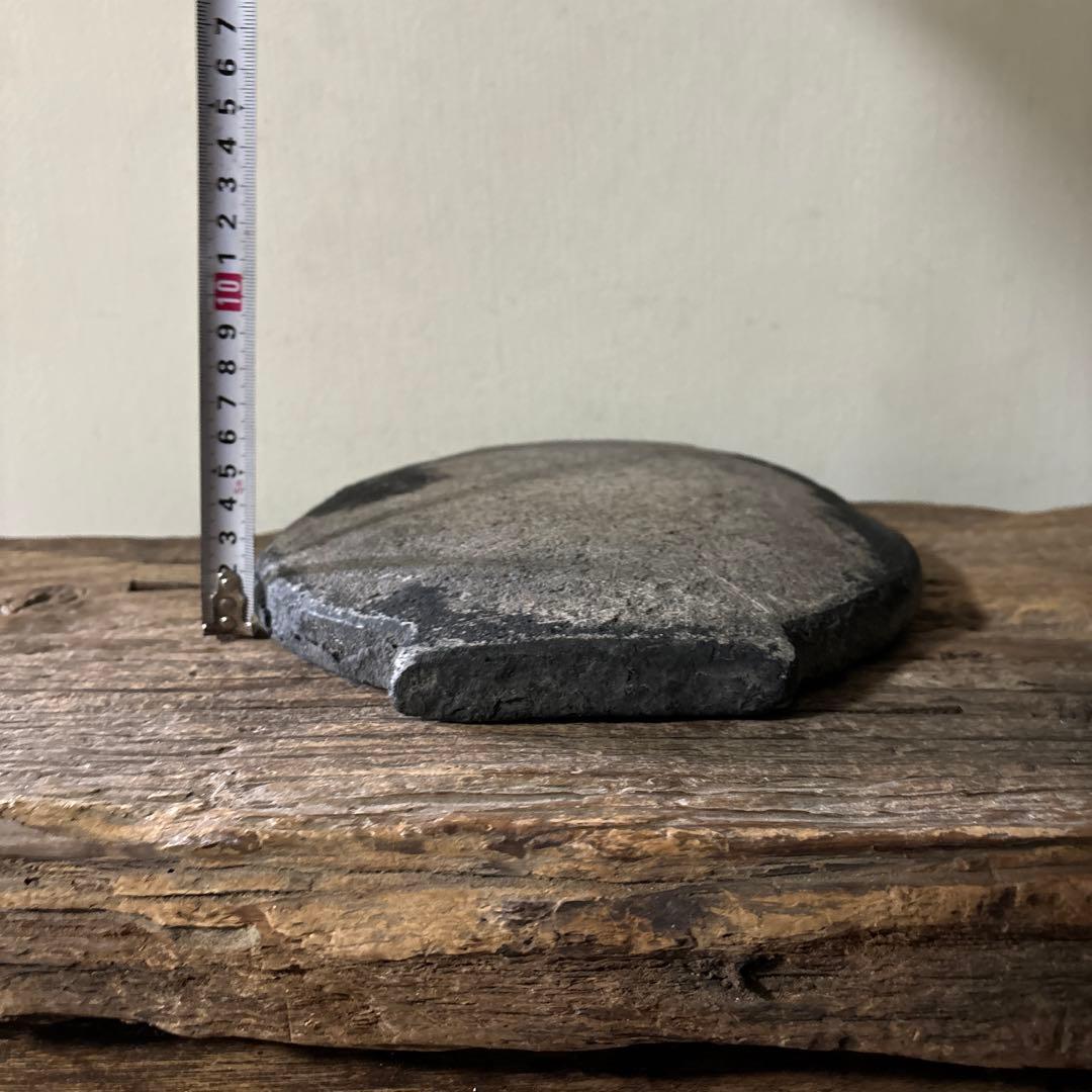 アンティーク　インドイドゥリプレート　石皿　骨董　検;李朝.古道具坂田