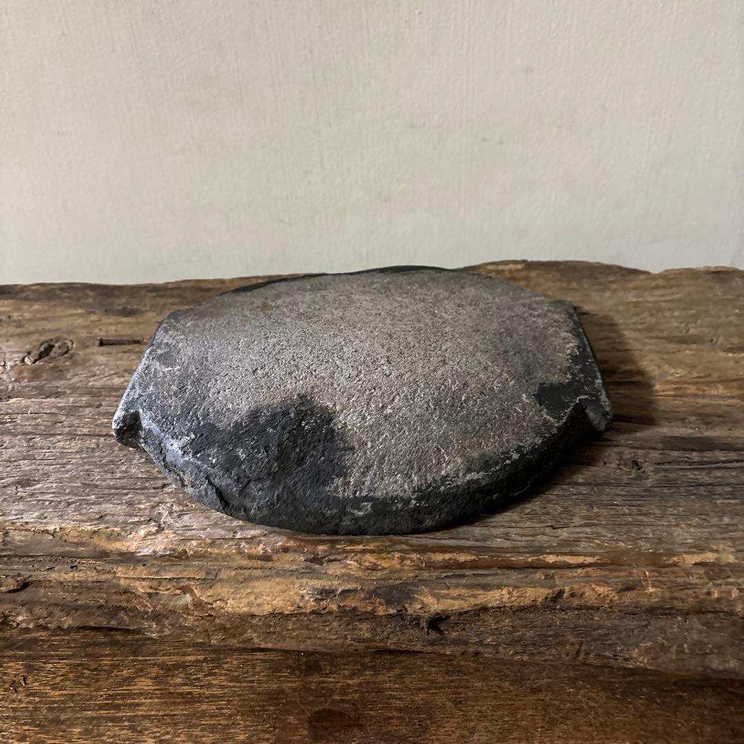 アンティーク　インドイドゥリプレート　石皿　骨董　検;李朝.古道具坂田