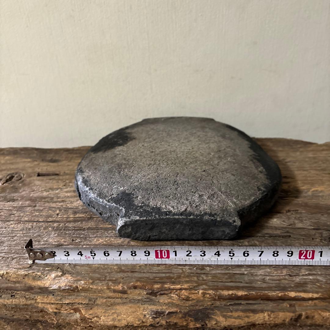 アンティーク　インドイドゥリプレート　石皿　骨董　検;李朝.古道具坂田