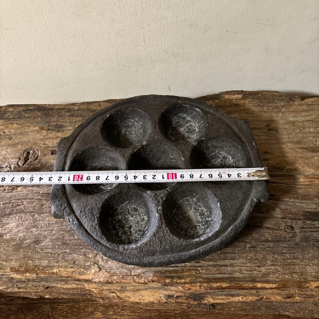 アンティーク　インドイドゥリプレート　石皿　骨董　検;李朝.古道具坂田