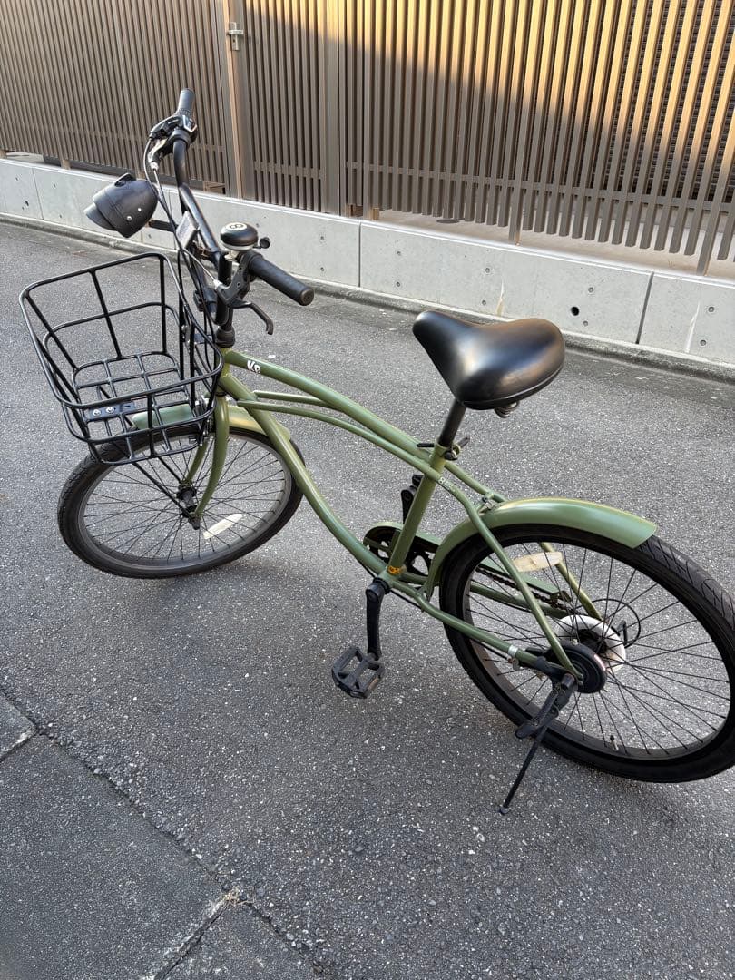 オリーブグリーン KBビーチクルーザー 自転車