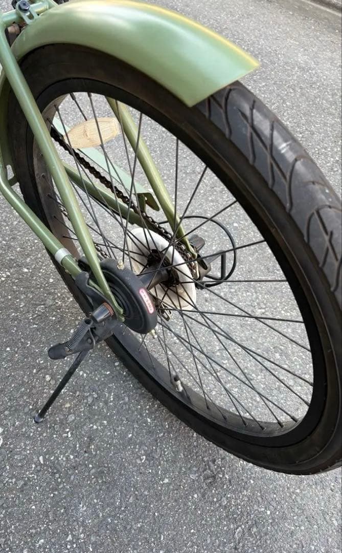 オリーブグリーン KBビーチクルーザー 自転車