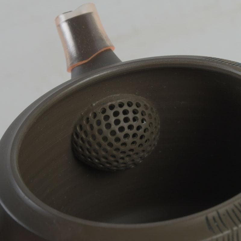 煎茶道具　常滑焼　伊藤昭陽作　急須　茶壷　共布共箱　V　9772