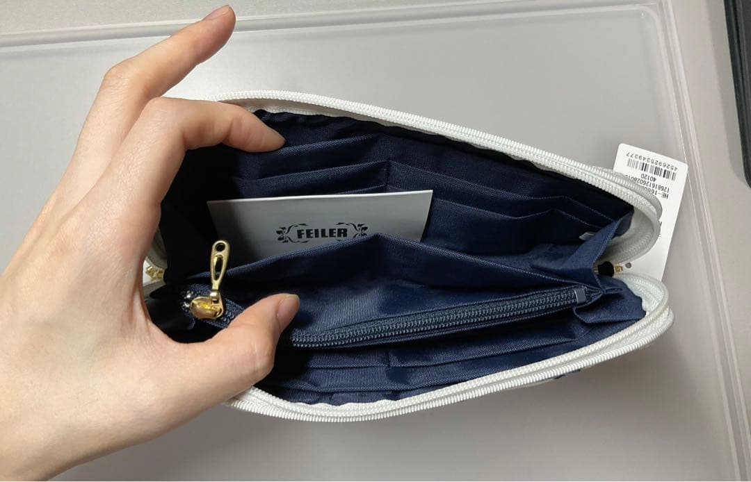 （うさぎさん専用)【新品未使用】フェイラー　ポーチ　ホワイト