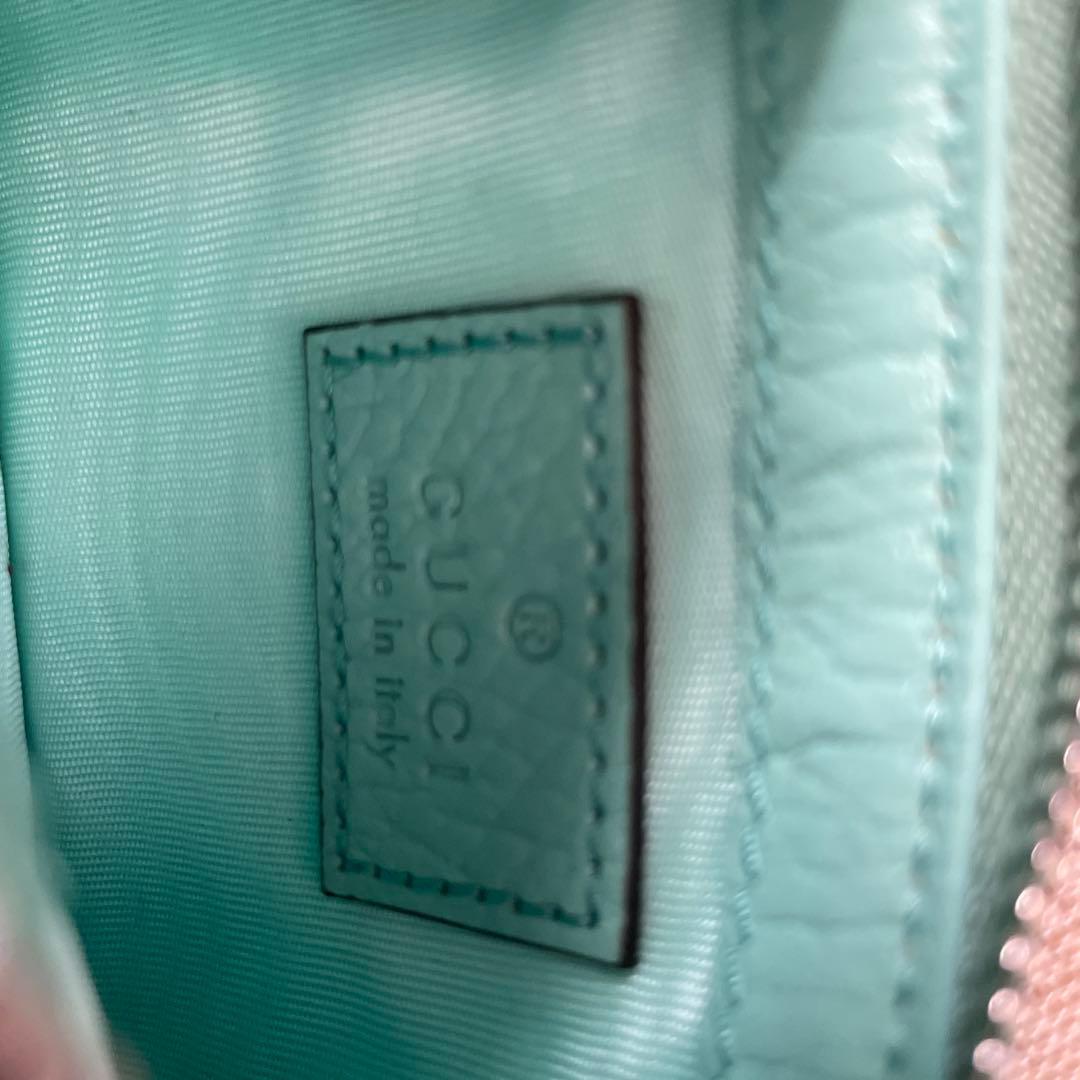 の*み様 GUCCI ミント レザー キーケース