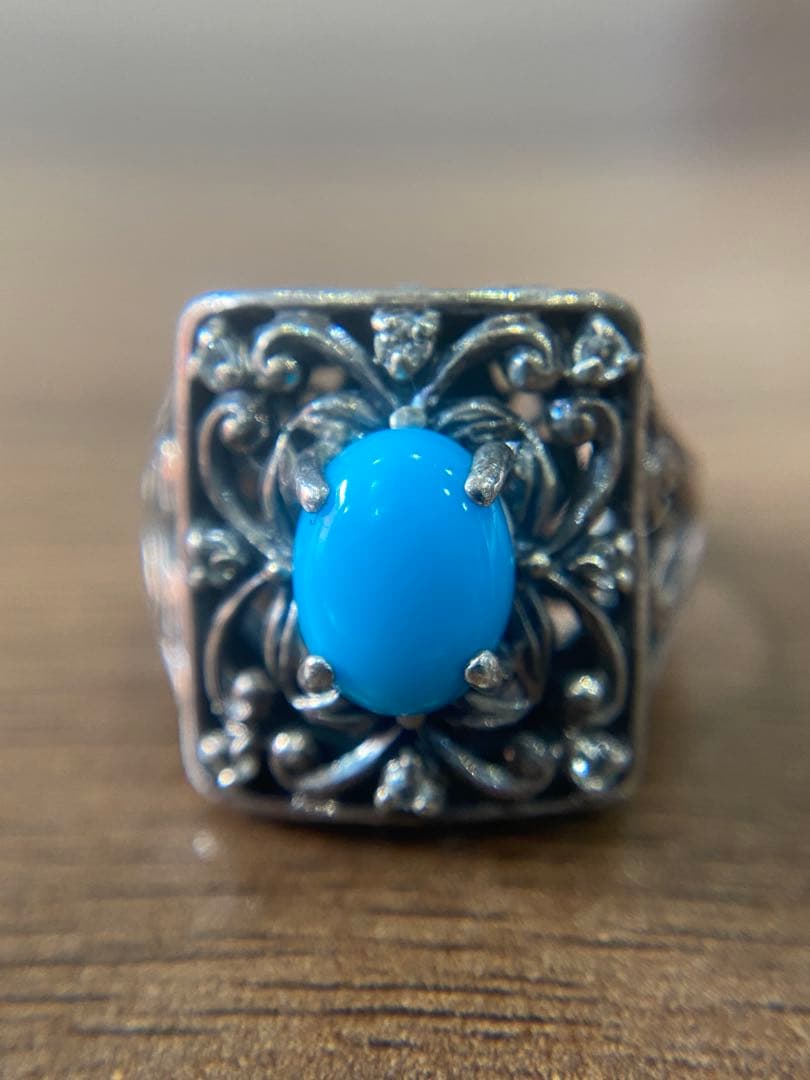 ボヘミアン　ターコイズ　シルバーリング　5点セット