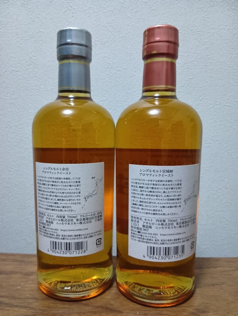 【限定】シングルモルト　余市＆宮城峡　アロマティックイースト2022　2本セット
