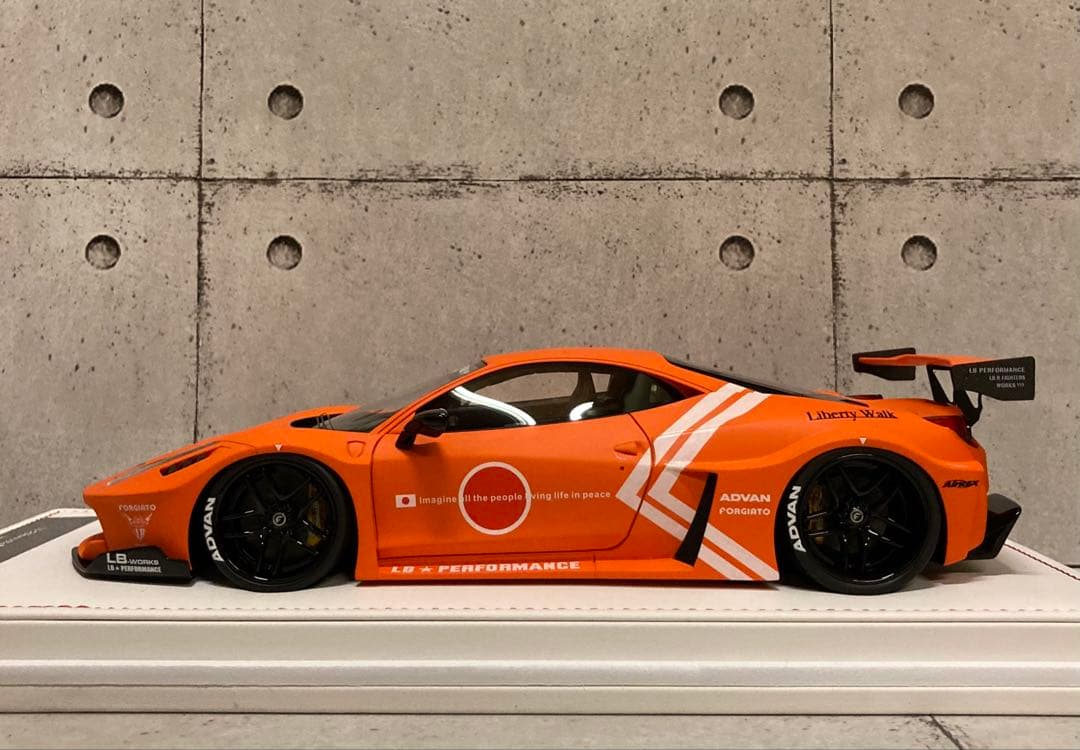 【限定66台】LBWK 1/18 フェラーリ458 マットオレンジ　新品