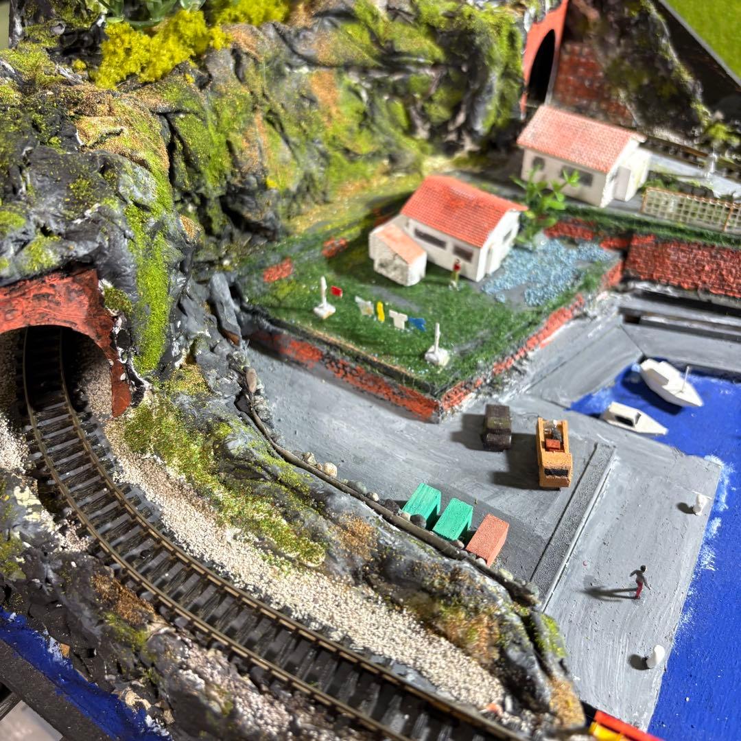 値下げ！　Nゲージ鉄道模型ジオラマ　港の風景