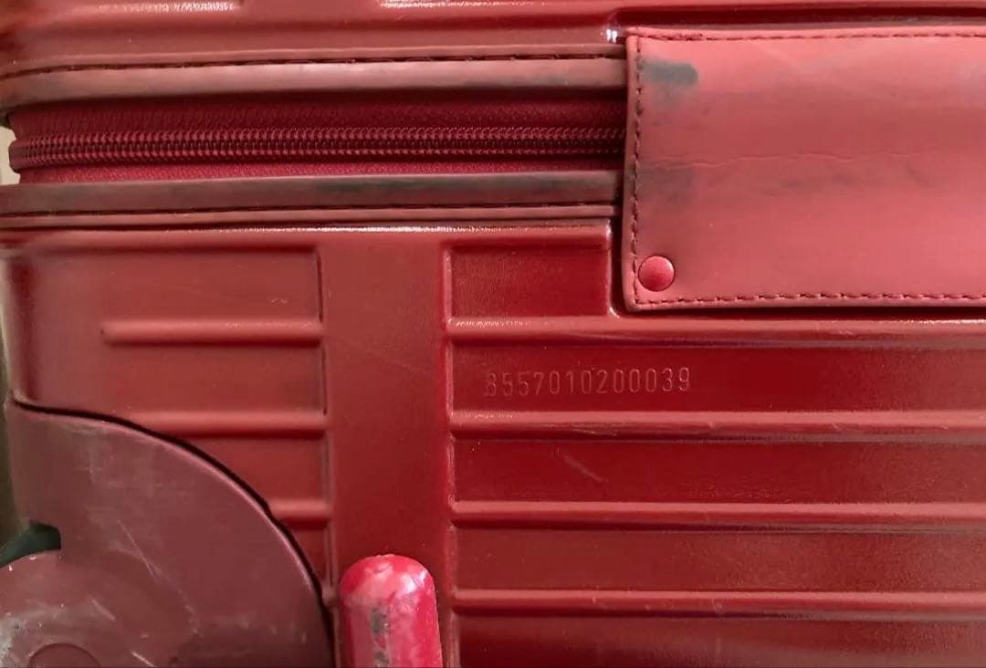 検討RIMOWA レッド ストライプ キャリーケース2輪約70L廃盤軽い男女兼用