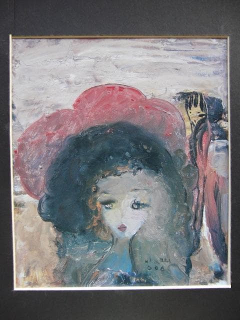 織田廣喜、【チェウルリー公園にて】、希少な画集画、新品高級額 額装付