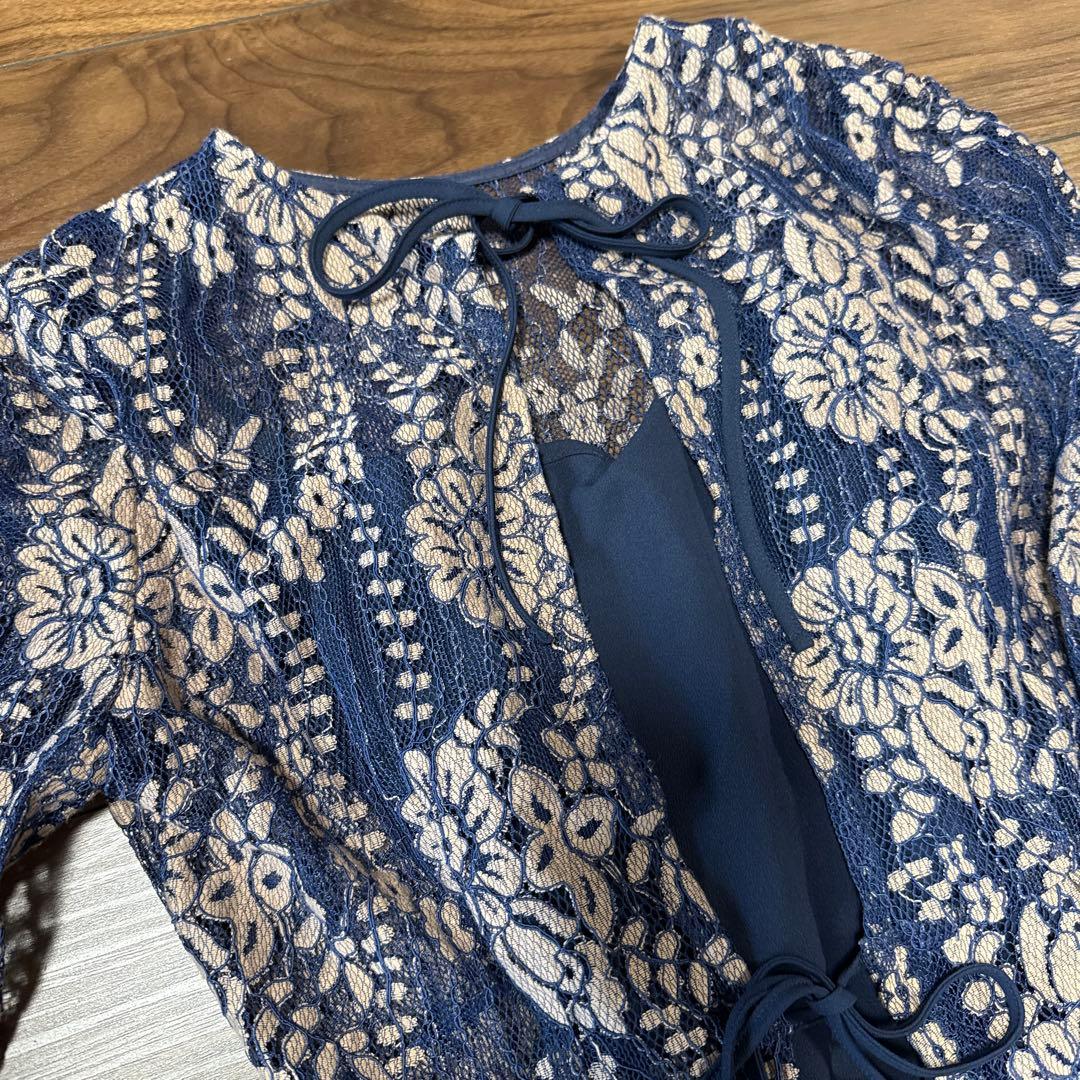 て*む様 【kaene】レースエプロンワンピース