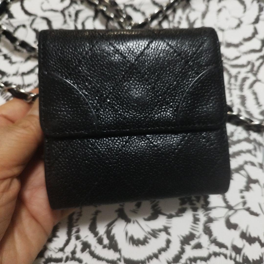 CHANEL マトラッセ　ダブルホック折り財布♥