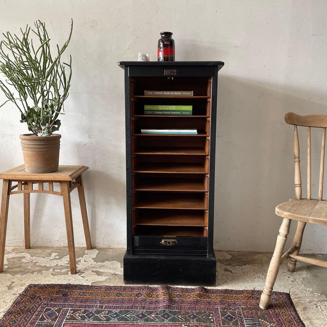 ビンテージ シャッターファイルキャビネット 本棚