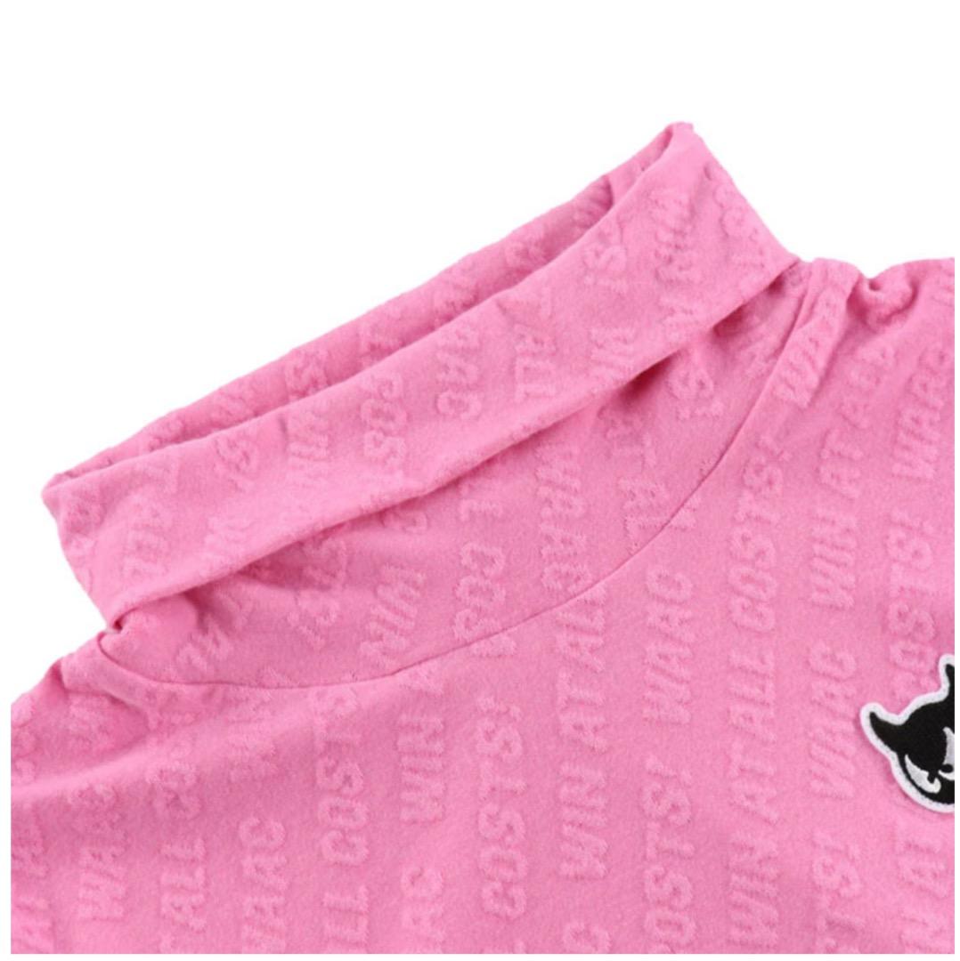 WAAC（ワック） ロゴエンボス起毛ジャカード長袖モックネック　オフホワイトS