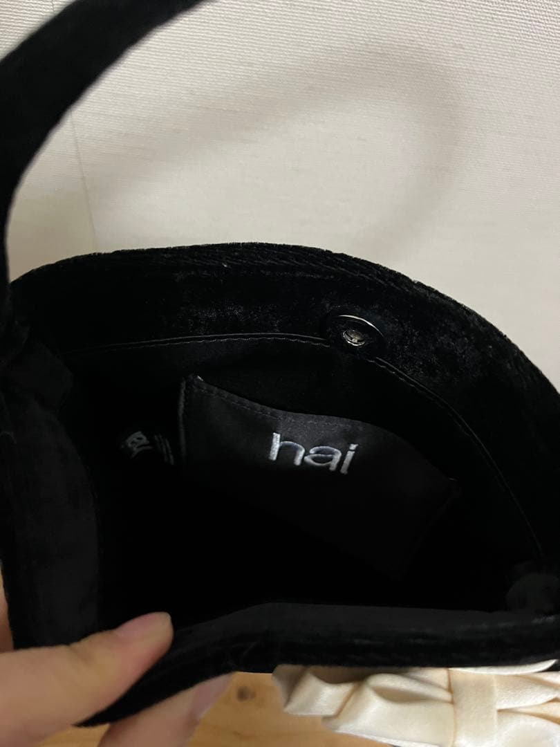 【hai】 ベロアリボンバック　　シーズン限定品