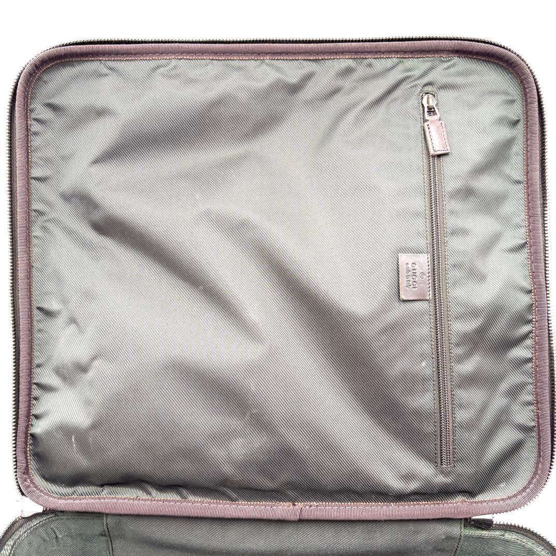 【美品】グッチ キャリーケース GGスプリーム ロゴ ビジネス メンズ ベージュ