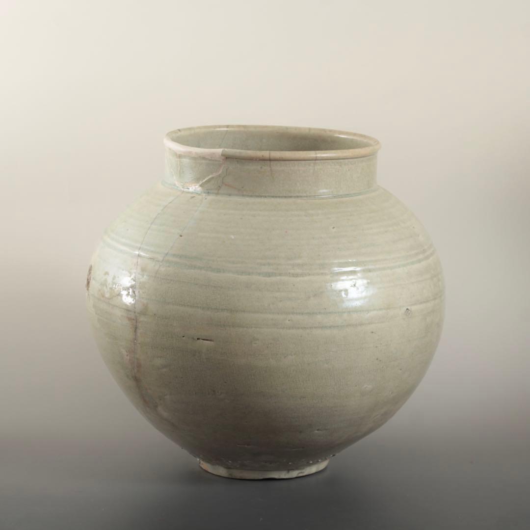李朝 丸壺 朝鮮美術 古美術 古道具 アンティーク 古壺 李朝壺