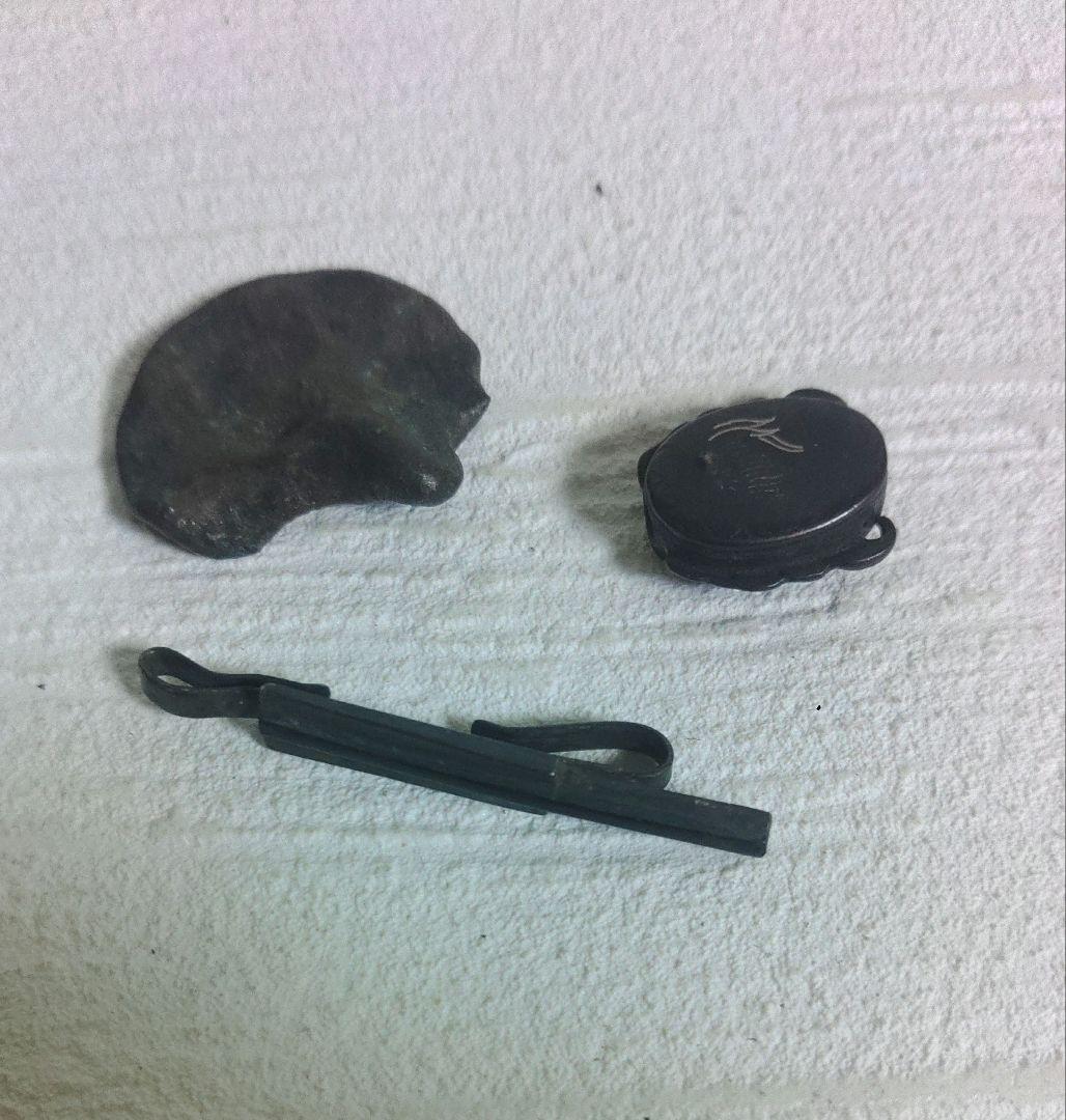 目貫　煙草入れ金具　前金具　帯留　カフス　刀装具　煙草入れ　まとめて　オ10