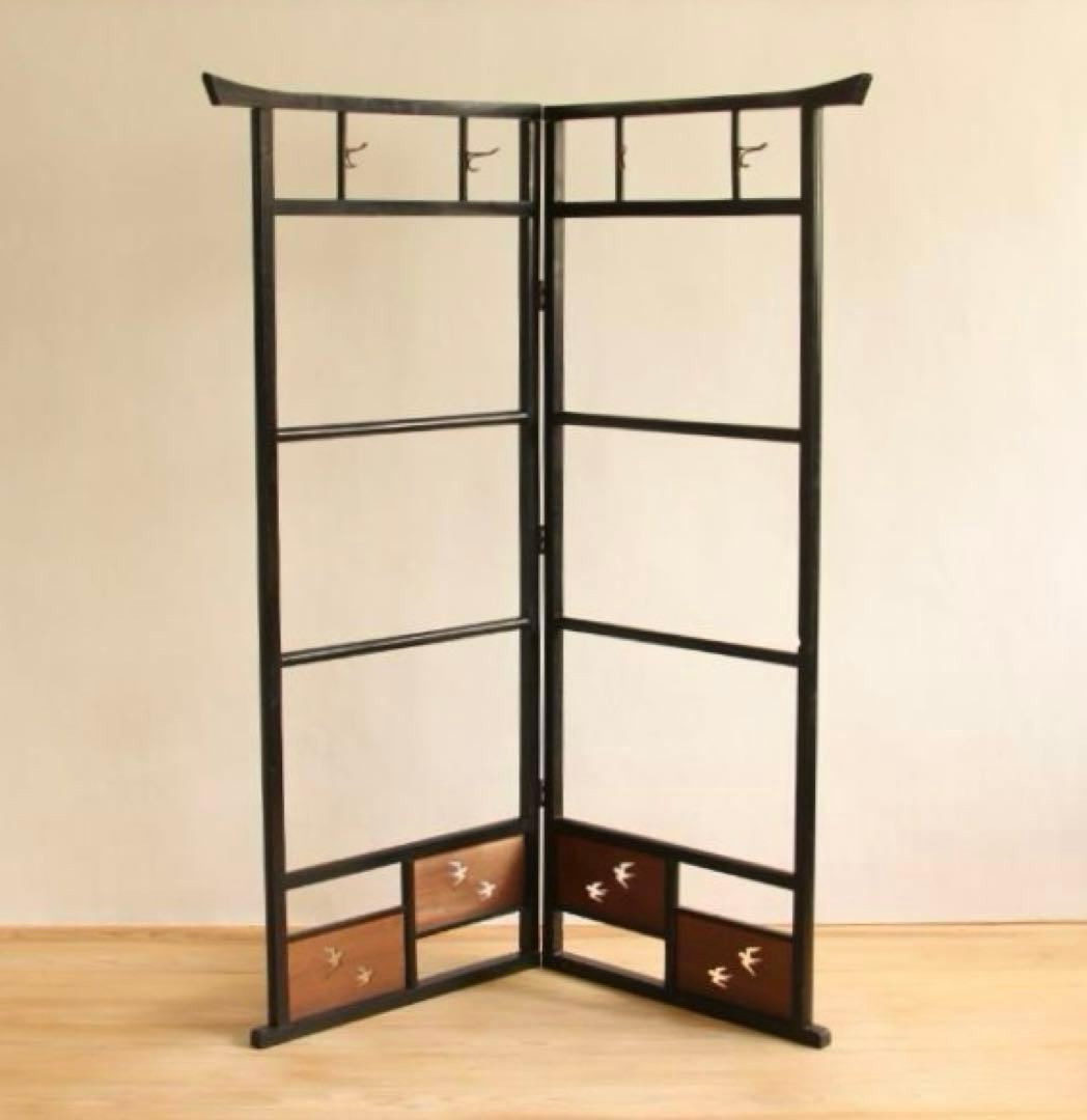 パーテーション　木製　衝立　衣桁　古道具　アンティーク　レトロ