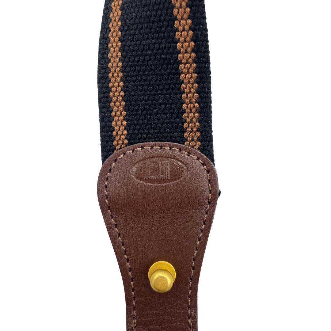 ダンヒル ボストンバッグ キャンバス レザー 大容量