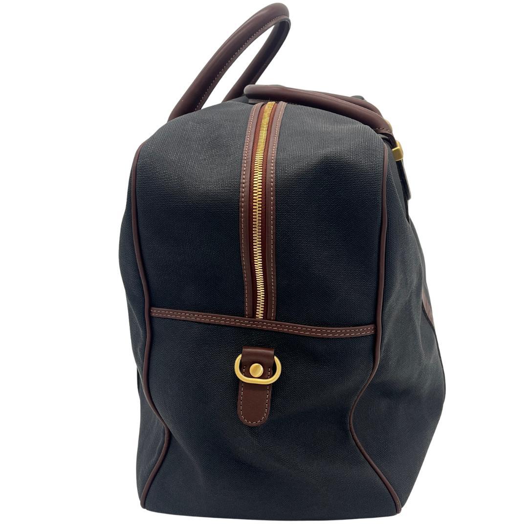 ダンヒル ボストンバッグ キャンバス レザー 大容量