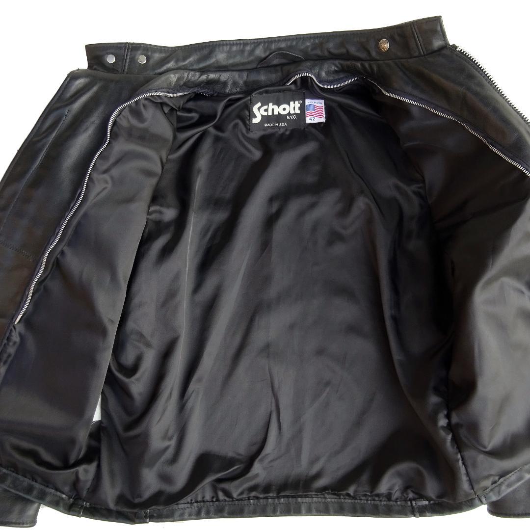 米国製美品上質　Schott ショット 641 42 XL シングルライダース