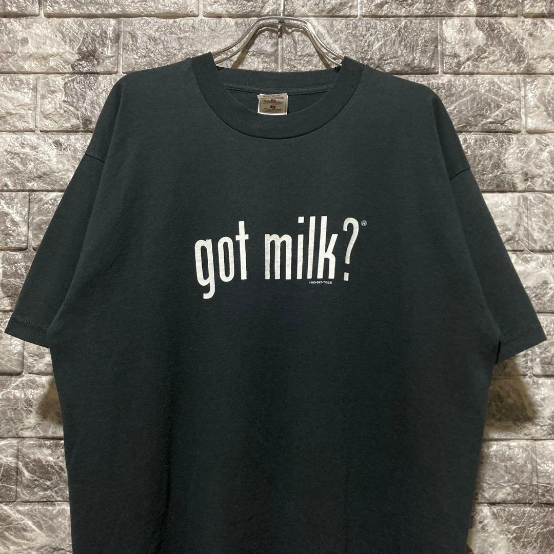 希少 got milk? Tシャツ L BLACK 黒 ゴットミルク milk
