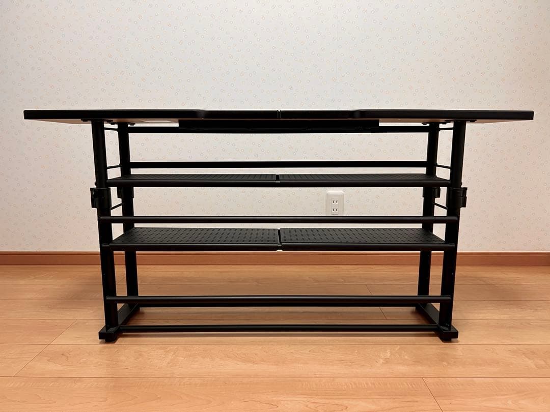 【ユキ】Bauhütte デスク ブラック BHC-1200H-BK