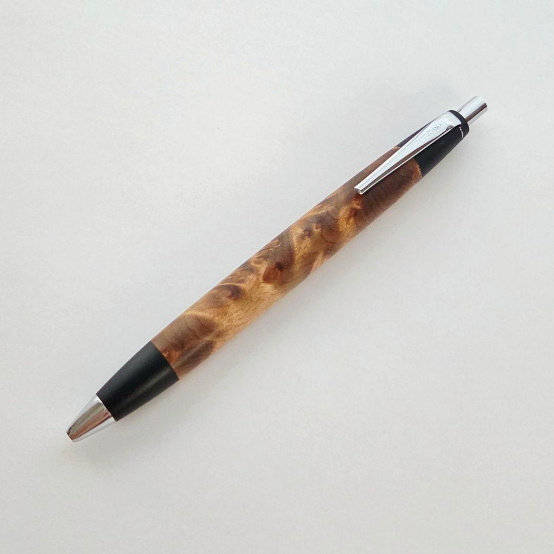 【新品未使用品】野原工芸 マーブルウッド 限定 スタンダードボールペン シルバー