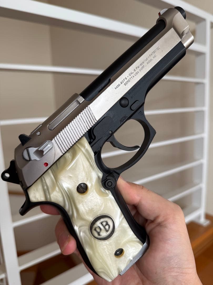 WA ベレッタ M92FS アルタモント ホワイトパールグリップ ガスガン