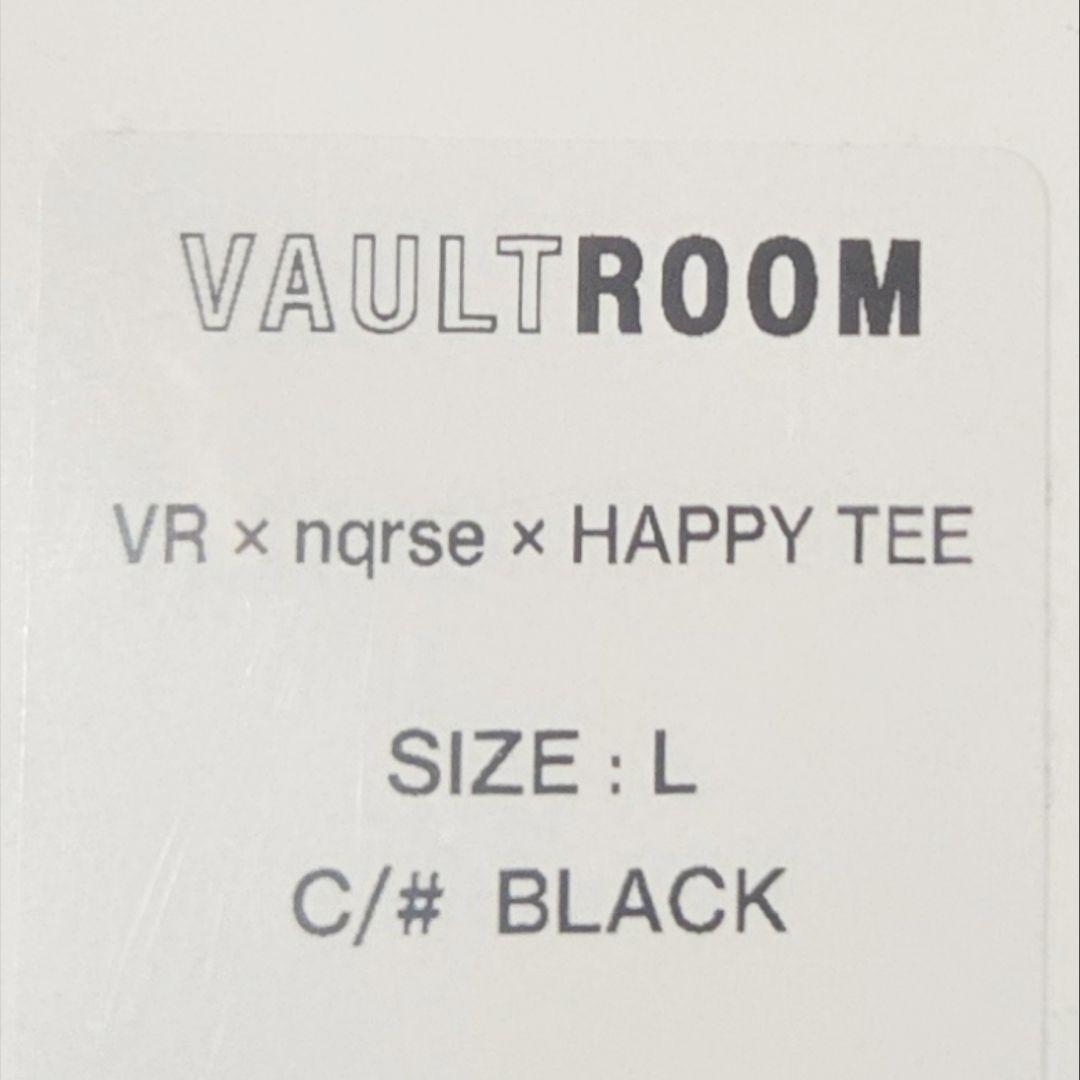 【新品】Lサイズ VR × nqrse × HAPPY TEE / BLACK