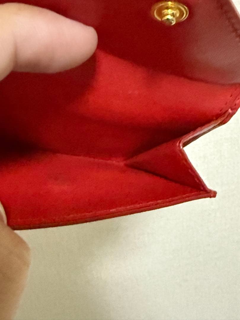 PRADA エンベロープ 三つ折り財布 レッド　美品