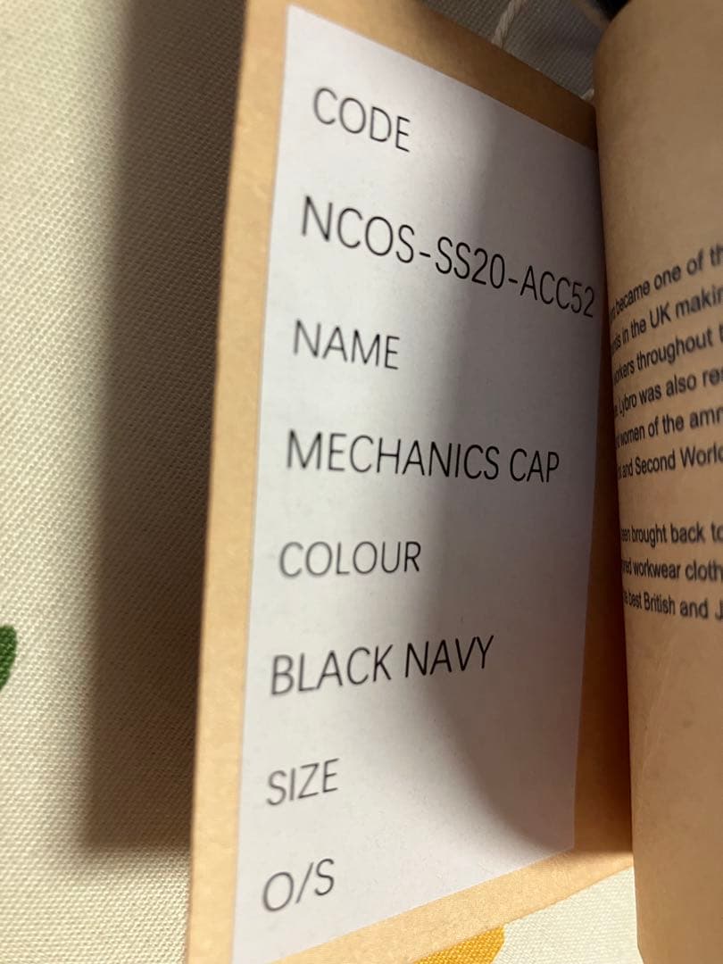 ナイジェルケーボン メカニックキャップ ネイビー フリーサイズ 未使用品